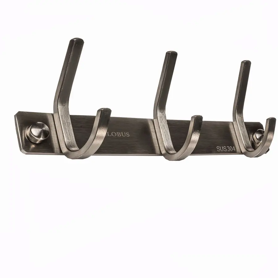 Планка SQ9435-3 - Квадро 3-я с крючками двойными НЕРЖ-SUS304- (Globus Lux)