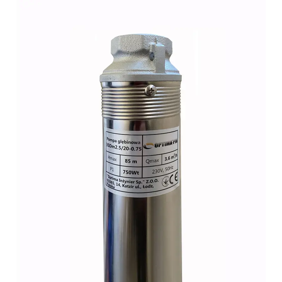 Насос свердловиний з підвищеною стійкістю до піску OPTIMA PM 3SDm2,5/20 0,75 кВт 90м + 15 м кабель