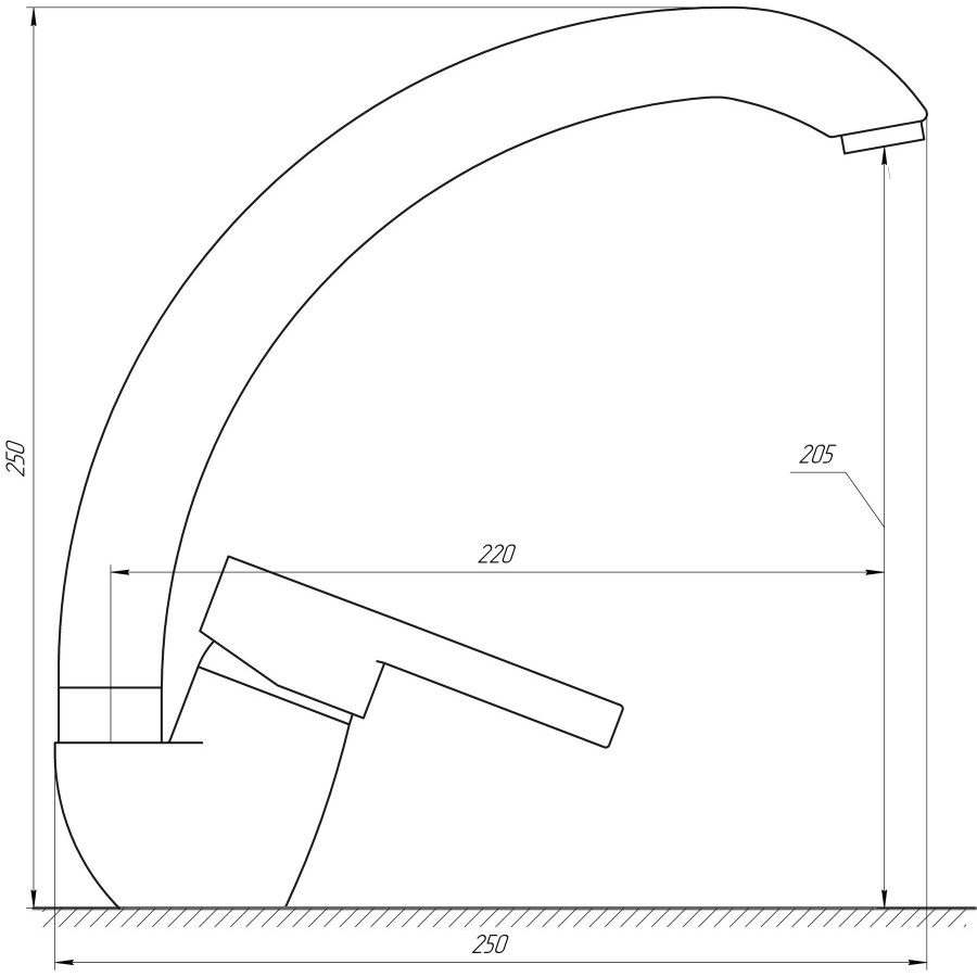 Смеситель для кухни Globus Lux LAZER GLR2-203S