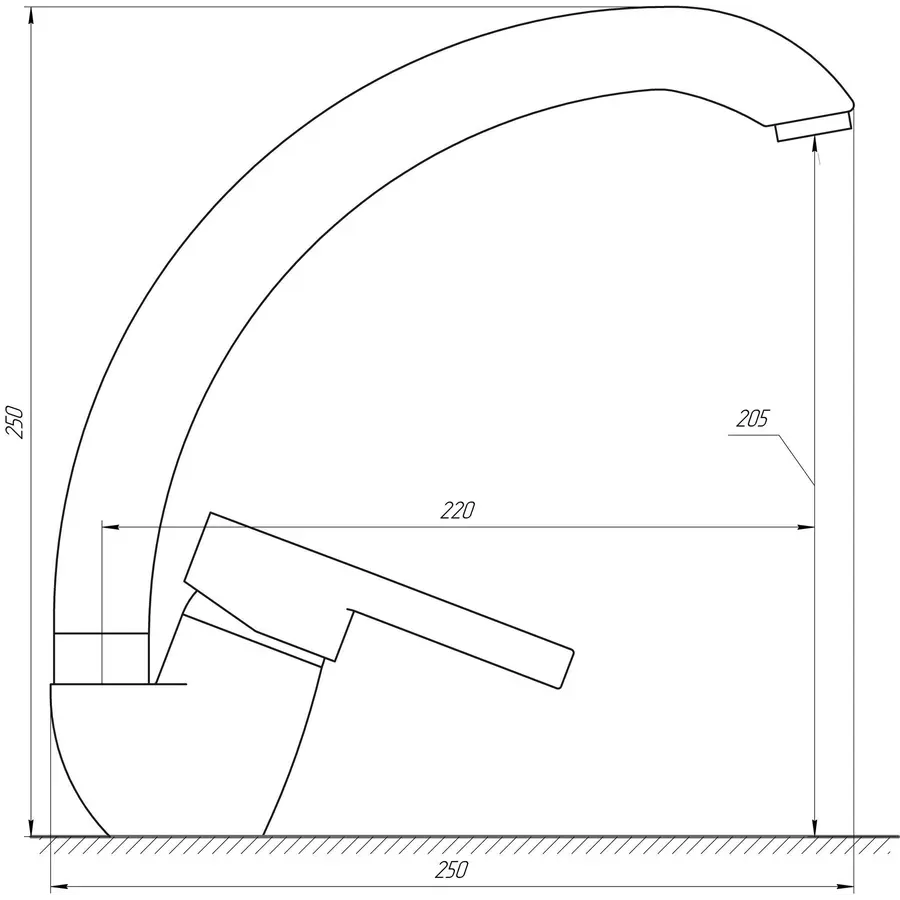 Змішувач для кухні Globus Lux LAZER GLR2-203S