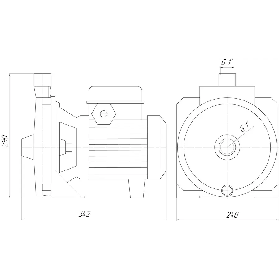 Насос центробежных CM 1C 2,2 кВт SAER (8 м3 / ч, 59 м) однофазный