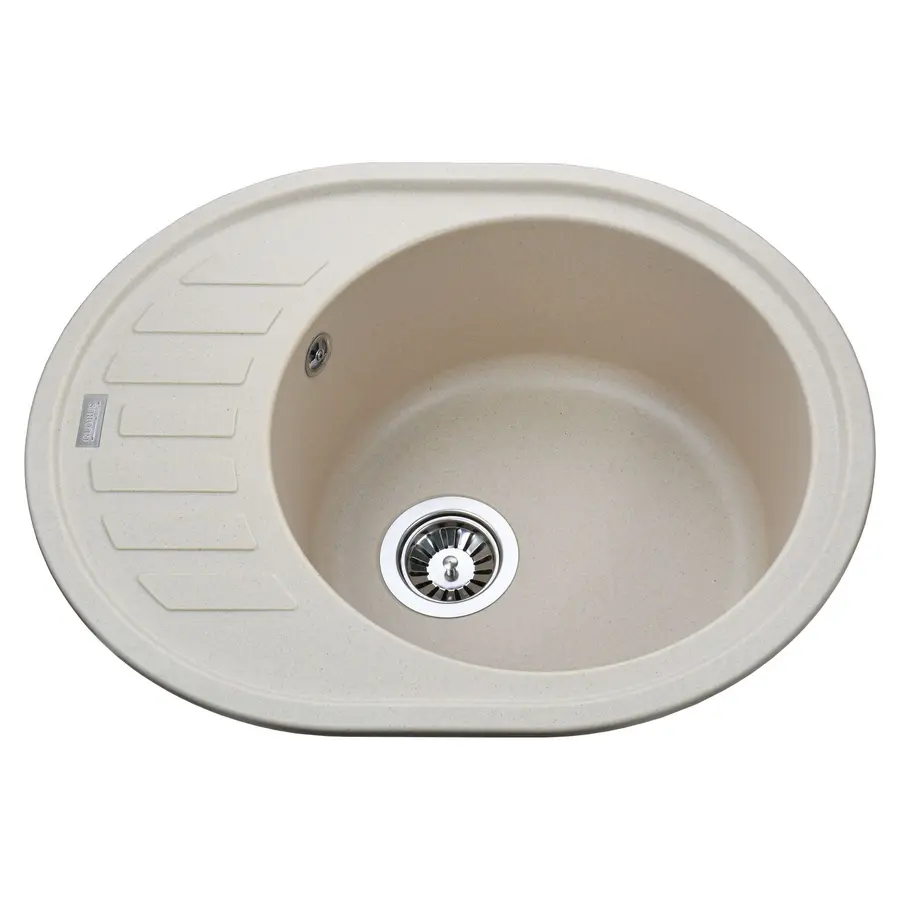 Гранитная кухонная мойка Globus Lux ARNO слоновая кость 620х500