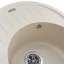 Гранитная кухонная мойка Globus Lux ARNO слоновая кость 620х500