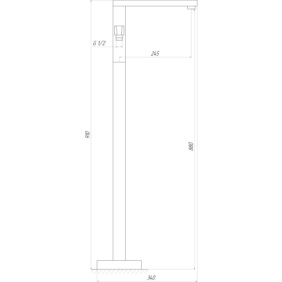 Душевая система для ванны TOPAZ ODISS TO 18113-H66-BL