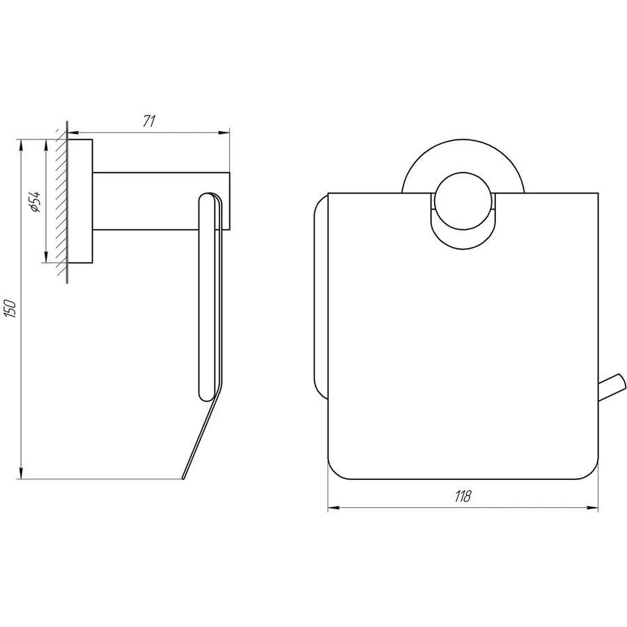 Держатель для туалетной бумаги Globus Lux BS8410