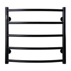 Рушникосушарка UNIO LD W 500-500-5 BLK Драбинка Дуга вода чорна