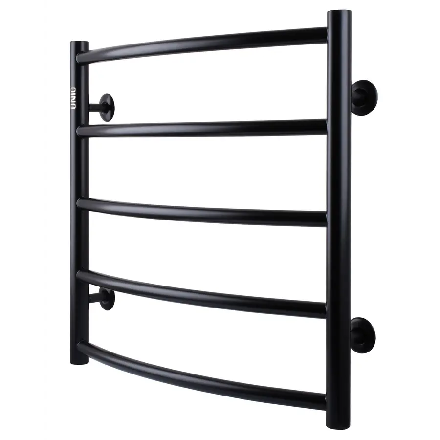 Рушникосушарка UNIO LD W 500-500-5 BLK Драбинка Дуга вода чорна