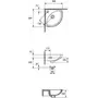 Умывальник угловой Cersanit SIGMA 35