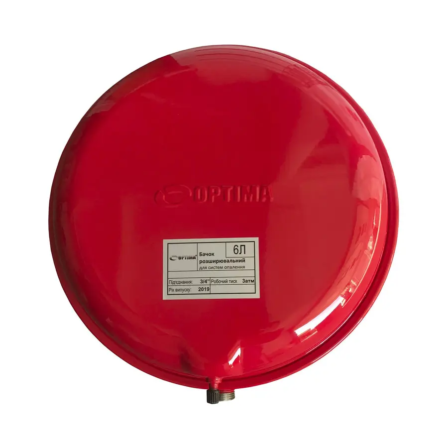 Бак Optima плоский для систем опалення 6 л