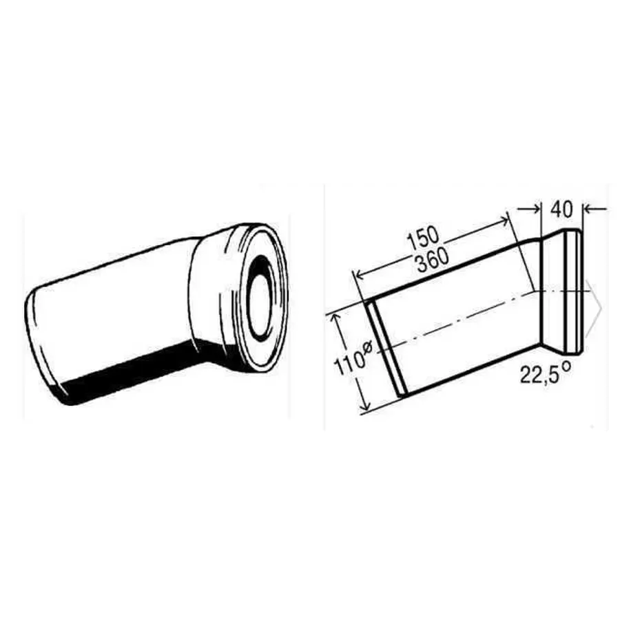 Коліно для унітазу VIEGA 101855