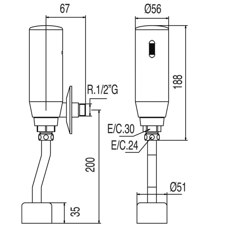 Пристрій інфрачервоний для пісуара TRES TRONIC 112206
