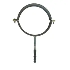 Хомут в сборе CR 4 "(105-112мм) с винтом-шурупом 8 * 100 и дюбелем в уп., Серый