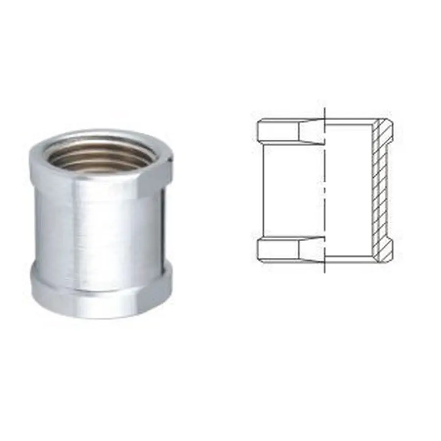 Муфта SOLOMON 1/2″ хром ВВ 8204