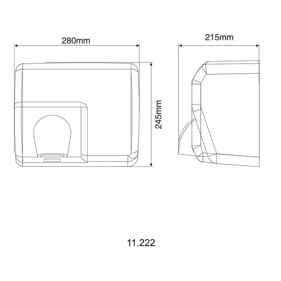 Сушилка для рук HOTEC 11.222 Stainless Steel