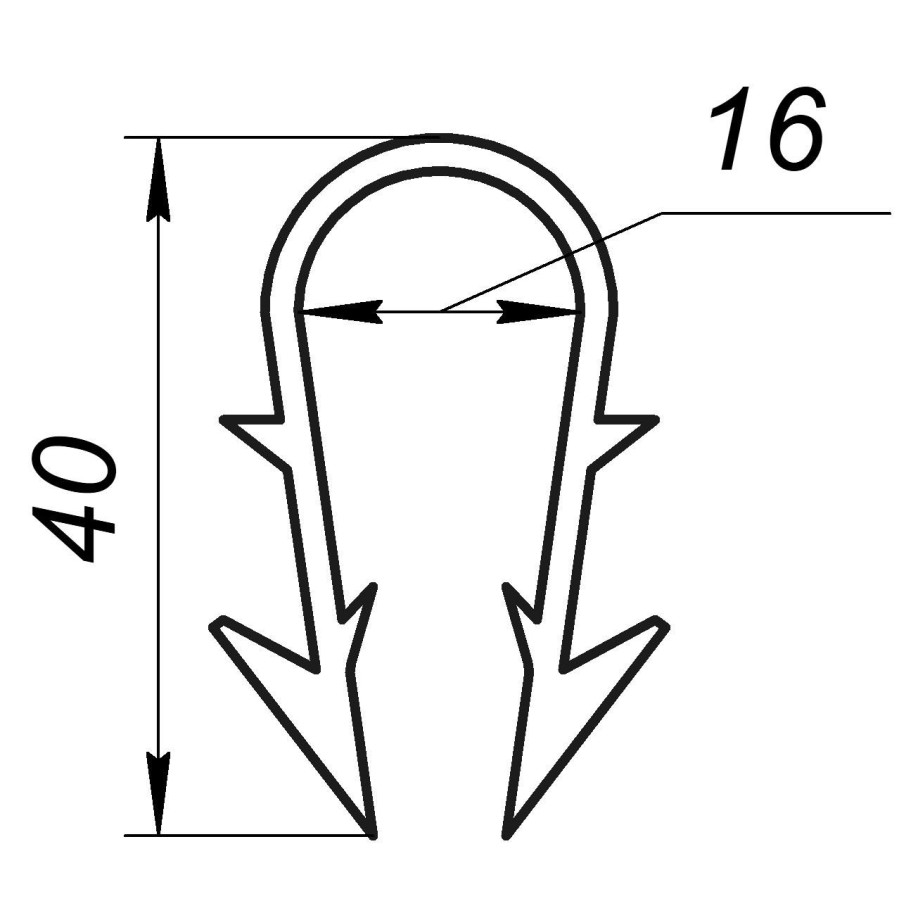 Гарпун-скоба для крепления трубы теплого пола Ø16, длина 40мм, белая (упаковка 100шт)