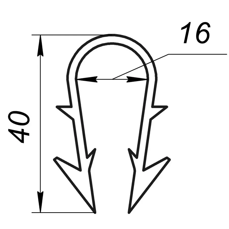 Гарпун-скоба для кріплення труби теплої підлоги Ø16 довжина 40мм біла (уп.100шт)