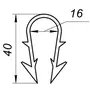 Гарпун-скоба для кріплення труби теплої підлоги Ø16 довжина 40мм біла (уп.100шт)