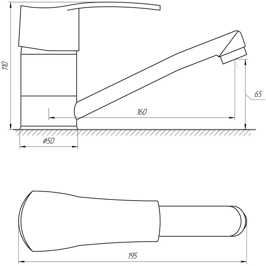 Змішувач для умивальника Globus Lux QUEENSLAND GLQU-103M