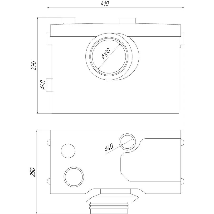 Каналізаційна установка VOLKS pumpe WC600D (WC3)