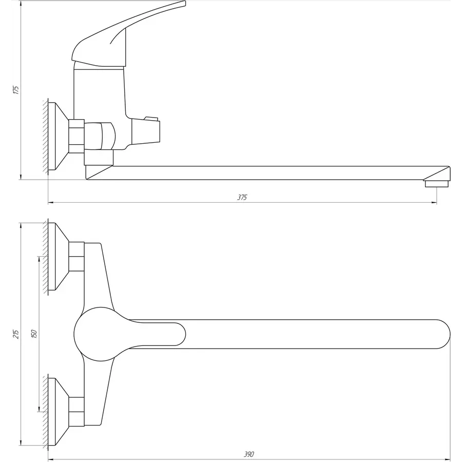 Змішувач для ванни Globus Lux Solly GLSO-208