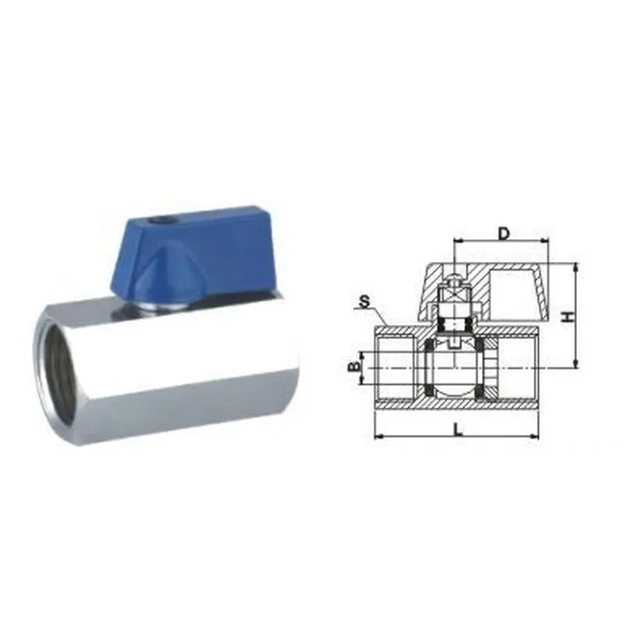Кран кульовий міні SOLOMON 1/2″ ВВ NV-3024 (2шт. в упак.)