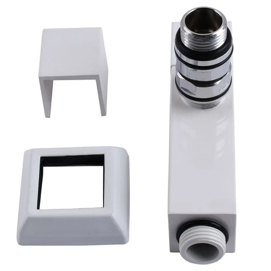 Набір Кран напівоборотний кутовий з американкою SOLOMON LUX 1/2″ CUBE WHITE 8888 (2шт.)