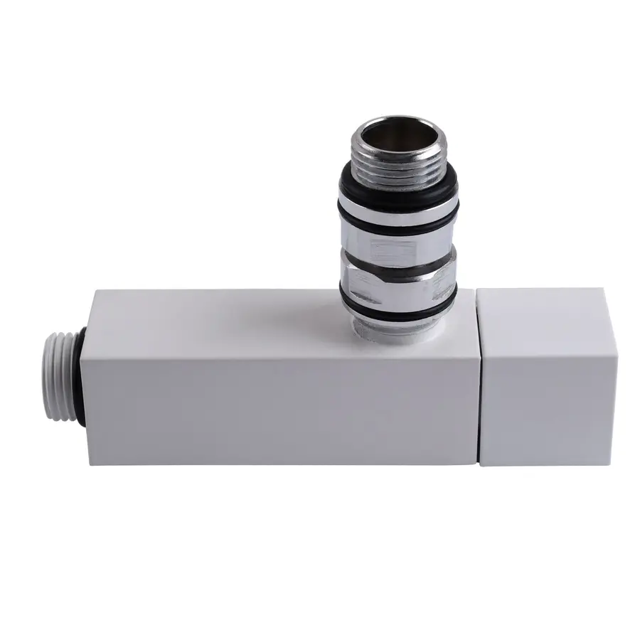 Набір Кран напівоборотний кутовий з американкою SOLOMON LUX 1/2″ CUBE WHITE 8888 (2шт.)