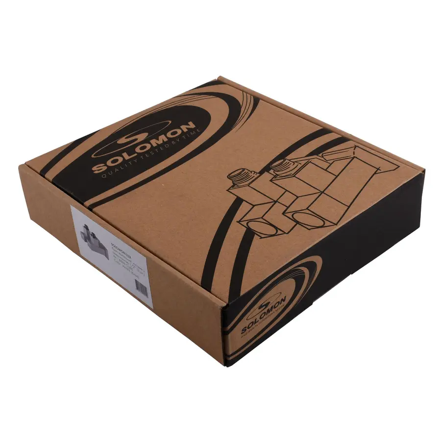 Набір Кран напівоборотний кутовий з американкою SOLOMON LUX 1/2″ CUBE WHITE 8888 (2шт.)