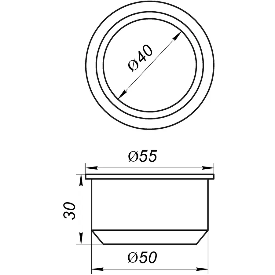 Редукція гумова VSplast 50/40 (чорна)