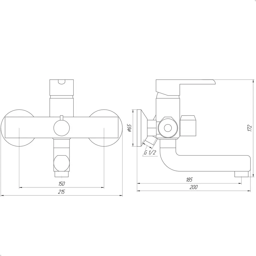 Змішувач для ванни DOMINO PRESTIGE DPS-102N
