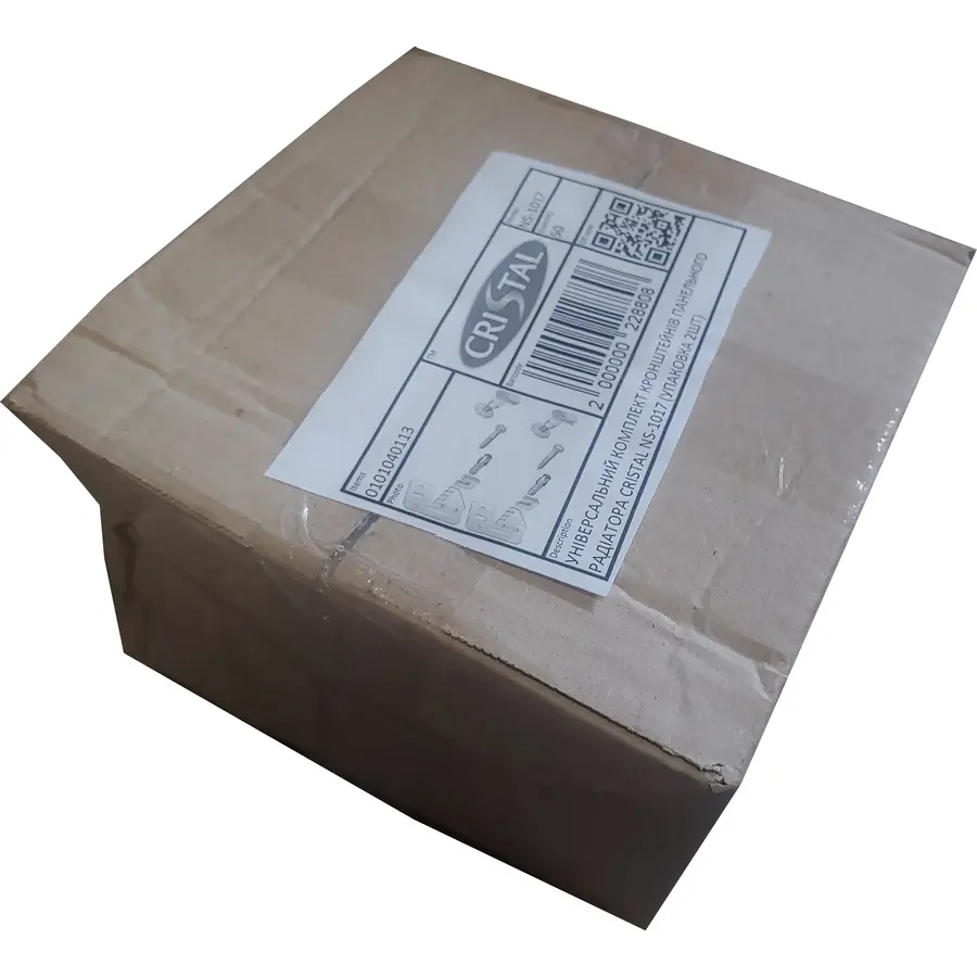 Універсальний комплект L-кронштейнів панельного радіатора NS-1017 CRISTAL (пар.12од.)