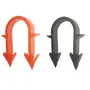 Такерна гарпун-скоба для кріплення труби теплої підлоги Ø16-20 довжина 45мм чорна/червона PREMIUM (кор.1200шт)