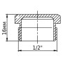 Заглушка нікельована 1/2″ЗР штампована А1091А(нк)
