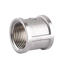 Муфта нікельована 3/4″ВР х 3/4″ВР ливарна А0302А(нк) VA