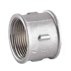 Муфта нікельована 1 1/4″ВР х 1 1/4″ВР ливарна А0308А(нк) VA