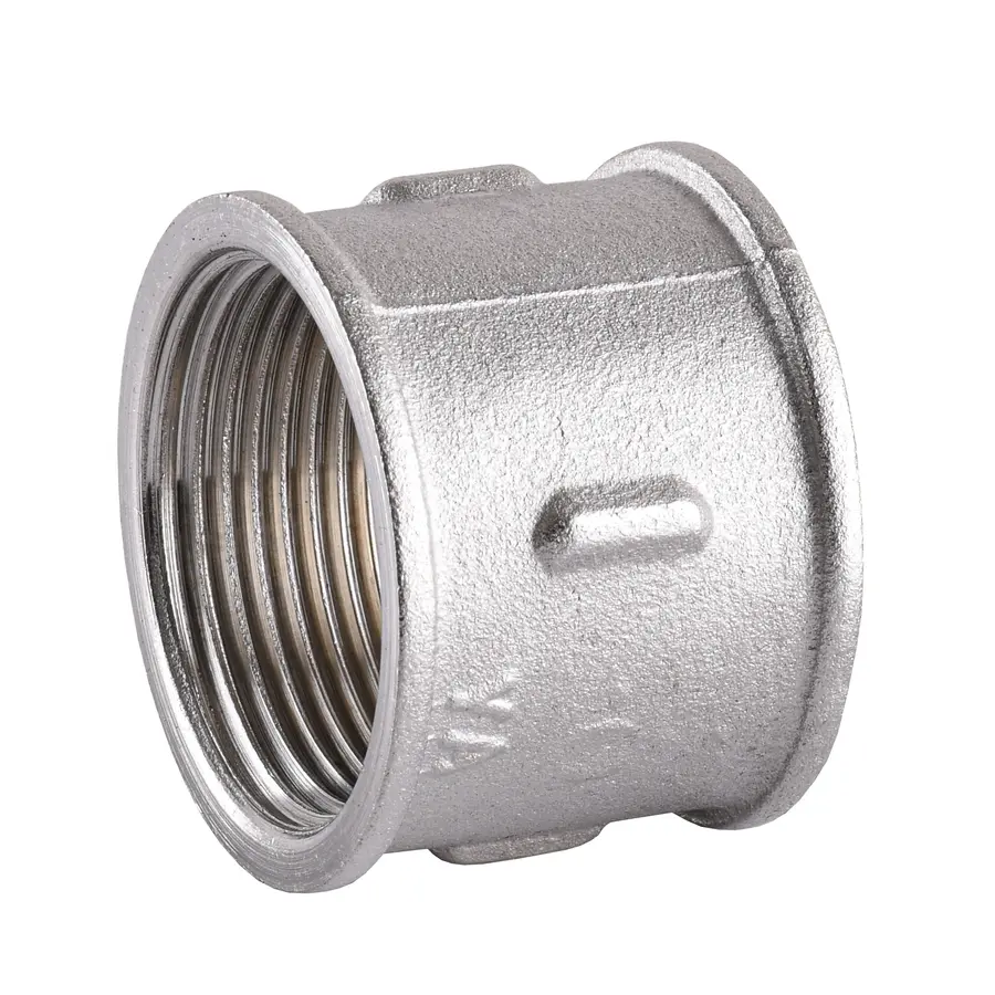 Муфта нікельована 1 1/4″ВР х 1 1/4″ВР ливарна А0308А(нк) VA