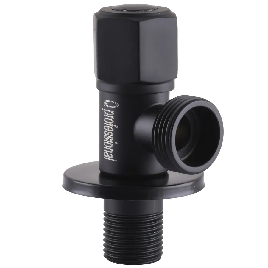 Кран кульовий кутовий Professional 1/2″X3/4″ NV-QP888 BLACK