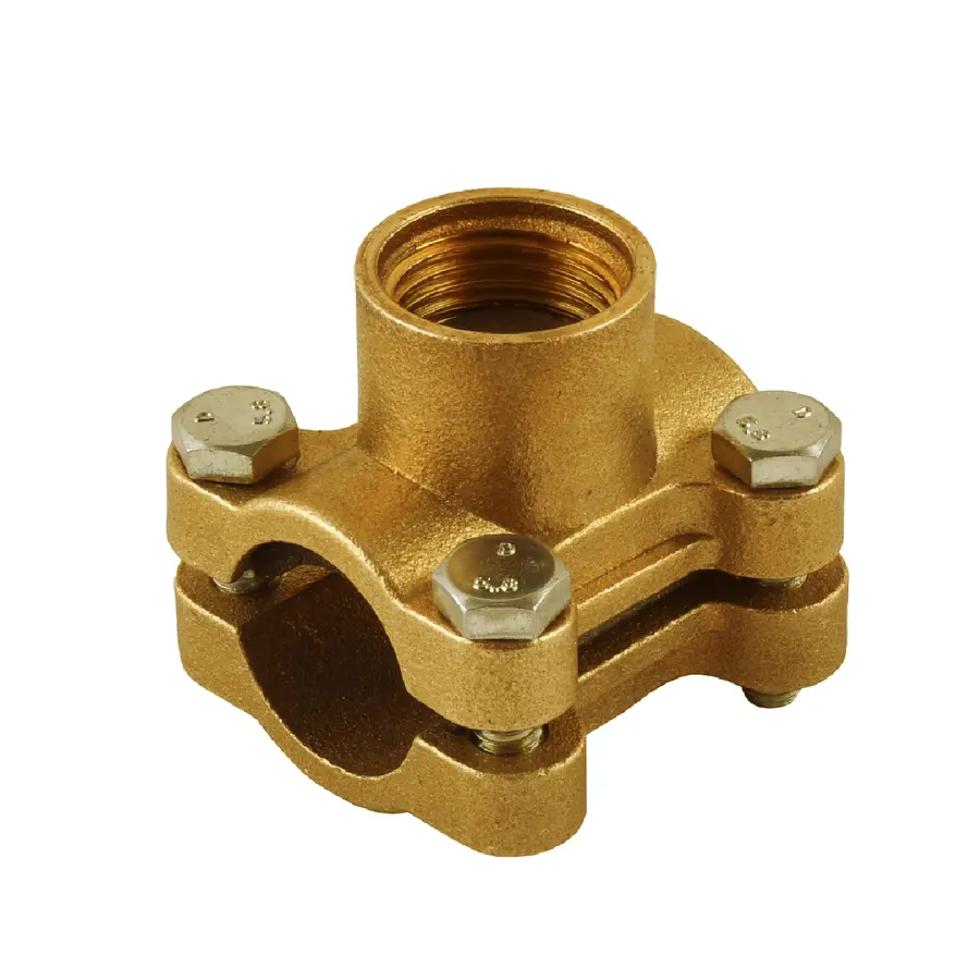 Врізання в трубу Ø32 латунне 1/2″ВР ливарне посилене Б3803А