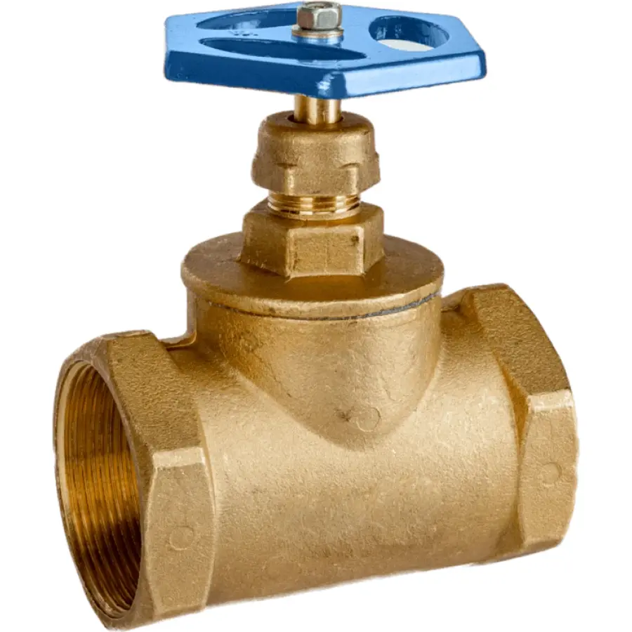 Кран вентильний прямий ХВ латунний 1 1/4″ВР х 1 1/4″ВР ливарний Б1127А VA