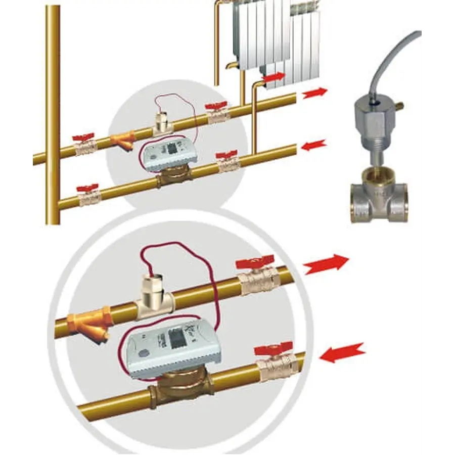 Занурювальна гільза для датчика температури латунна 1/2″ЗР х Ø7мм штампована довжина 50мм Б07214А VA