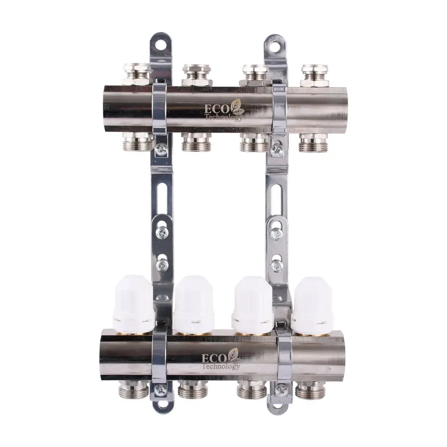 Колектор з регуляторами та кріпленням ECO 001С 1″x4