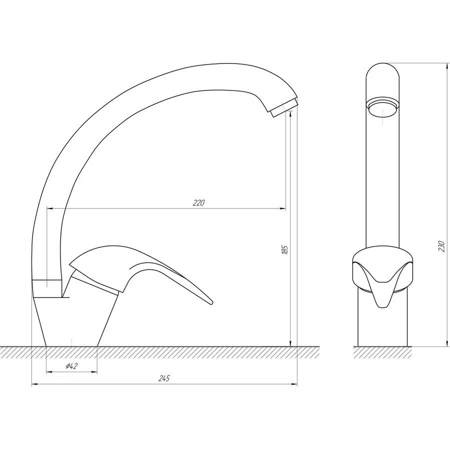 Кухонный смеситель EcoMix E-GEZ-103S