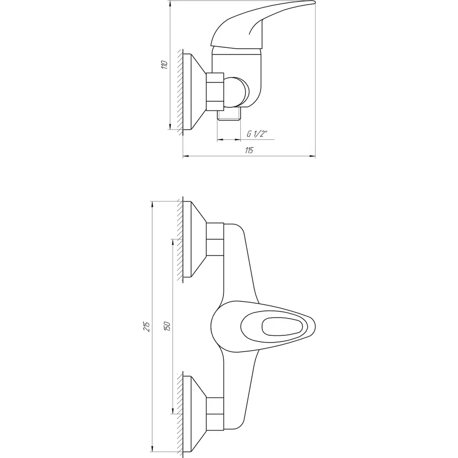 Смеситель для душа EcoMix ELIT EM-105