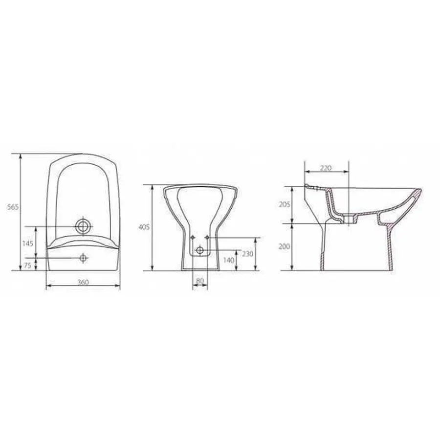 Біде Cersanit CARINA підлогове