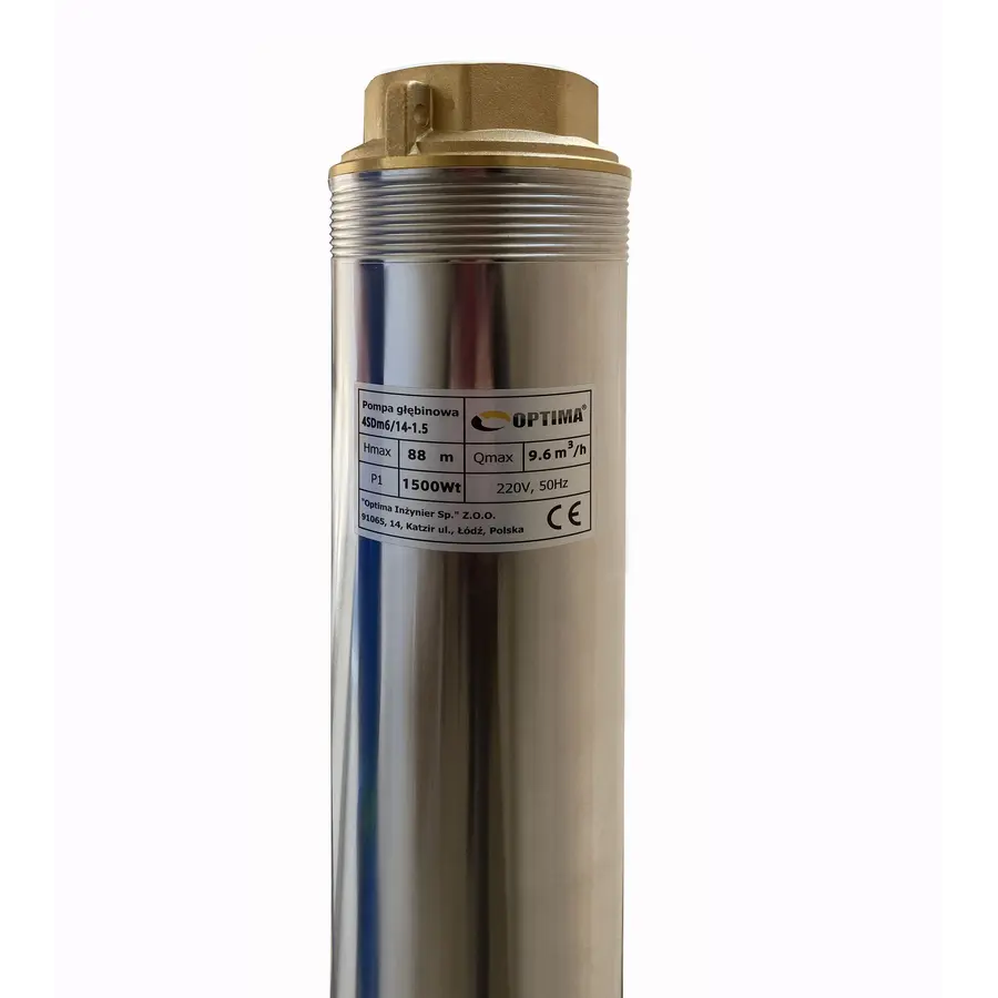 Насос свердловинний з підв, стійк, до піску OPTIMA 4SDm6/14 1,5 кВт 88м + пульт+кабель 15м