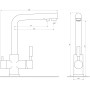 Смеситель для кухни под осмос Globus Lux GLLR-0888-8-StSTEEL