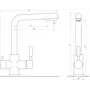 Змішувач для кухні під осмос Globus Lux LAZER GLLR-0888-8-StSTEEL