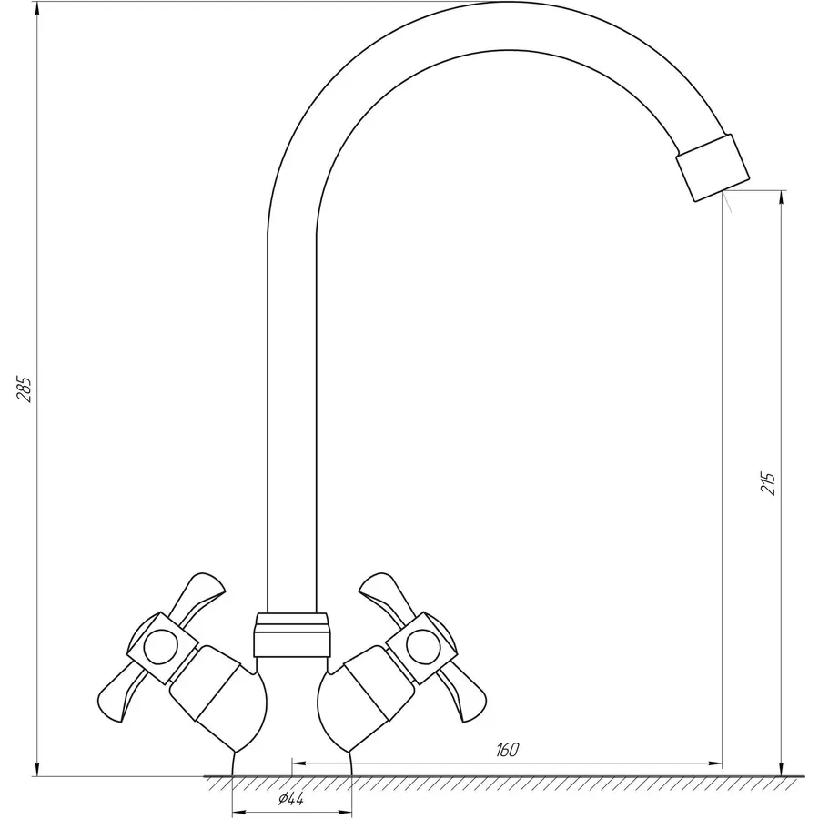 Кухонный смеситель DOMINO DK-H1-2N-GREEN