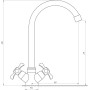 Кухонный смеситель DOMINO DK-H1-2N-GREEN