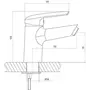 Смеситель для умывальника Cersanit AVEDO с металлическим донным клапаном S951-143